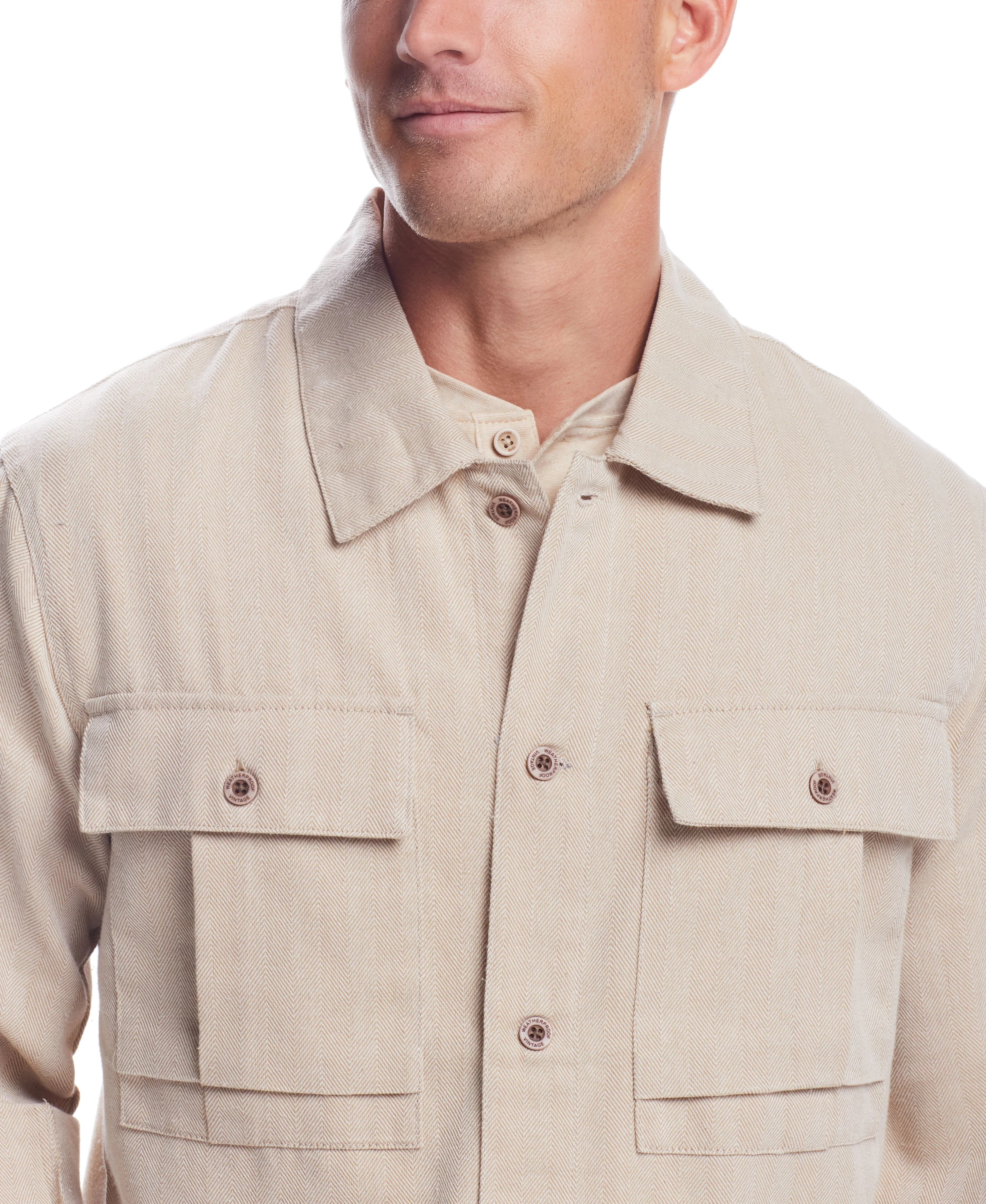Affordable Luxury Weatherproof Vintage Men's Summer Shirt Jacket  Ends Soon!