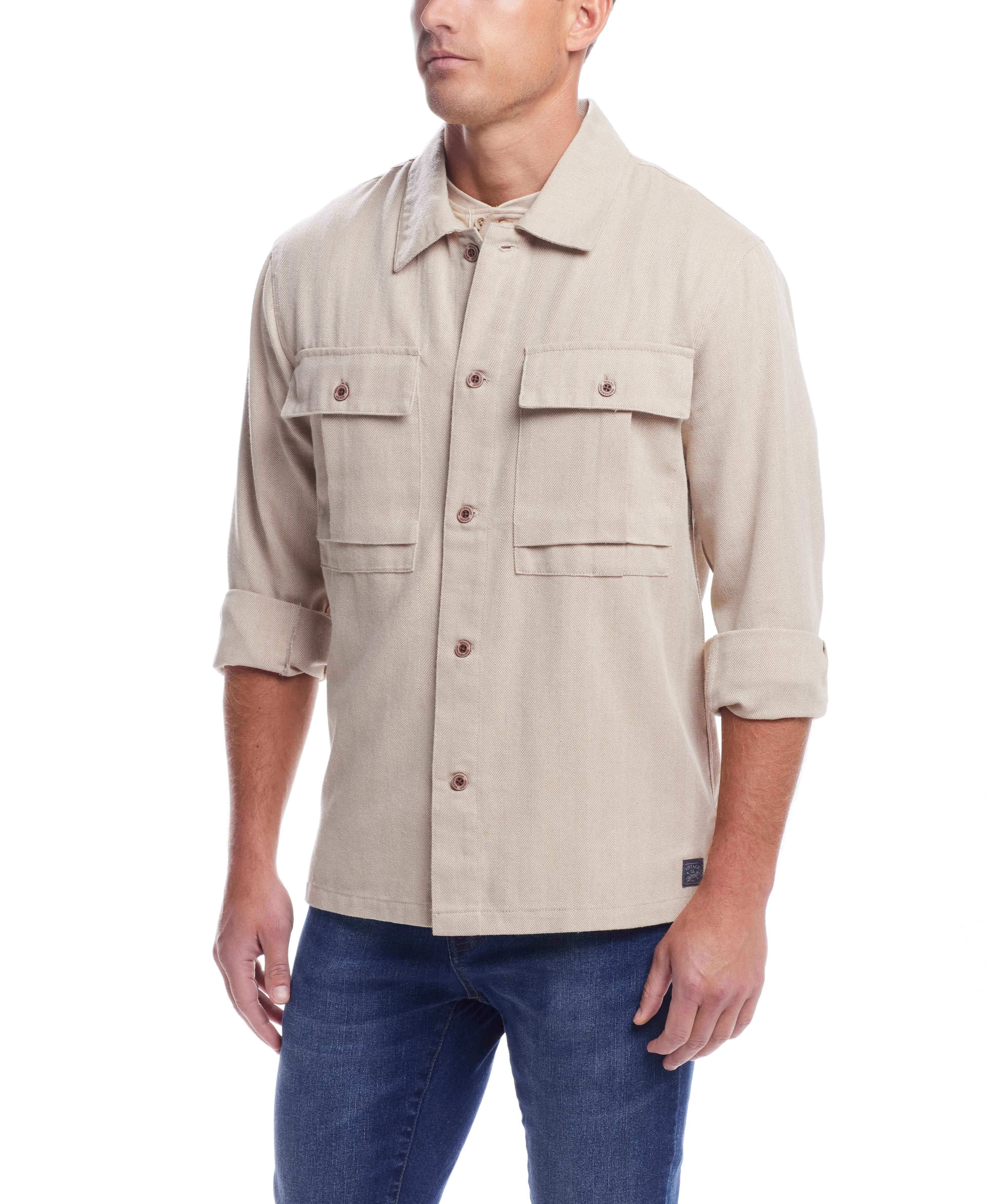 Affordable Luxury Weatherproof Vintage Men's Summer Shirt Jacket  Ends Soon!