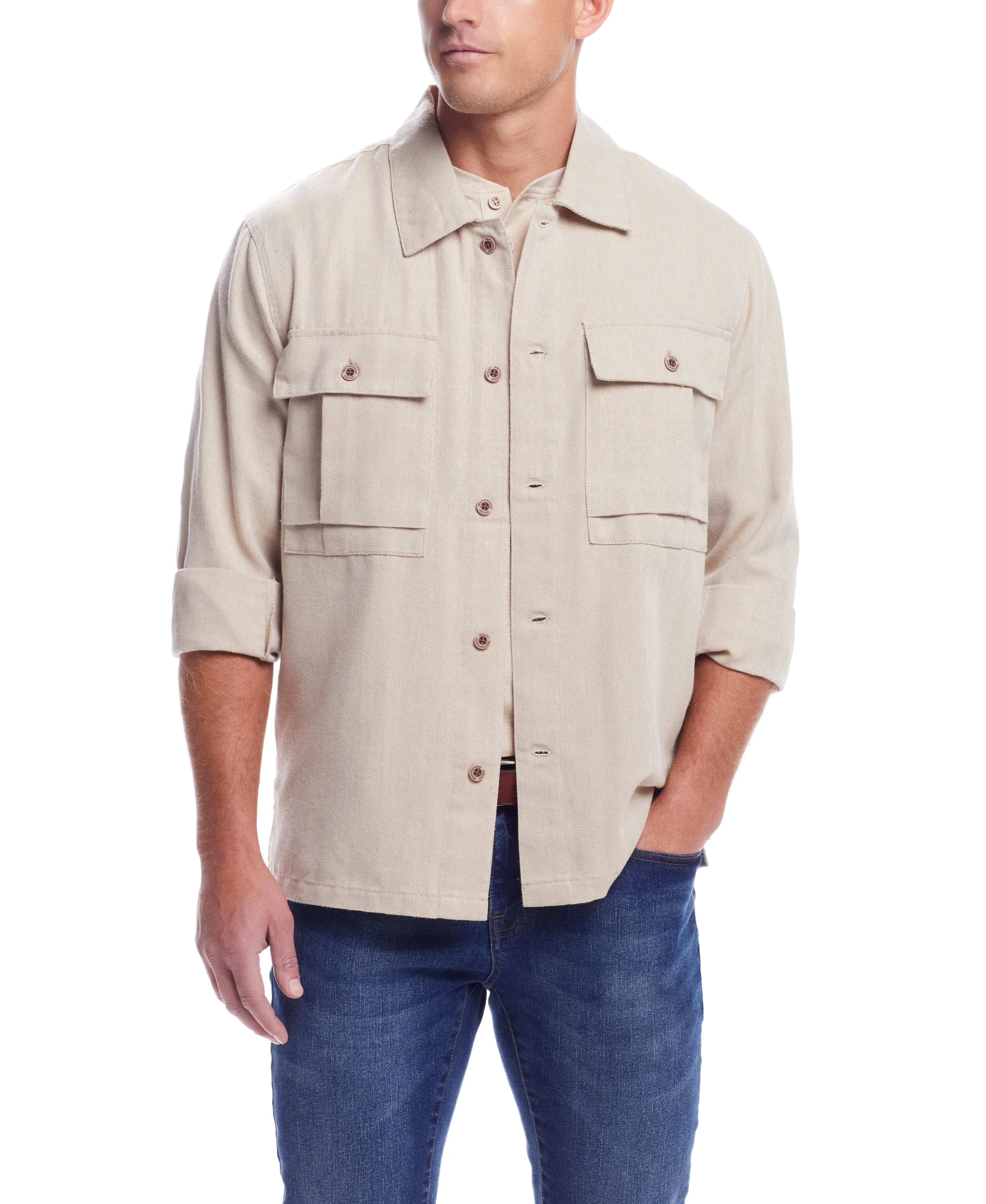 Affordable Luxury Weatherproof Vintage Men's Summer Shirt Jacket  Ends Soon!