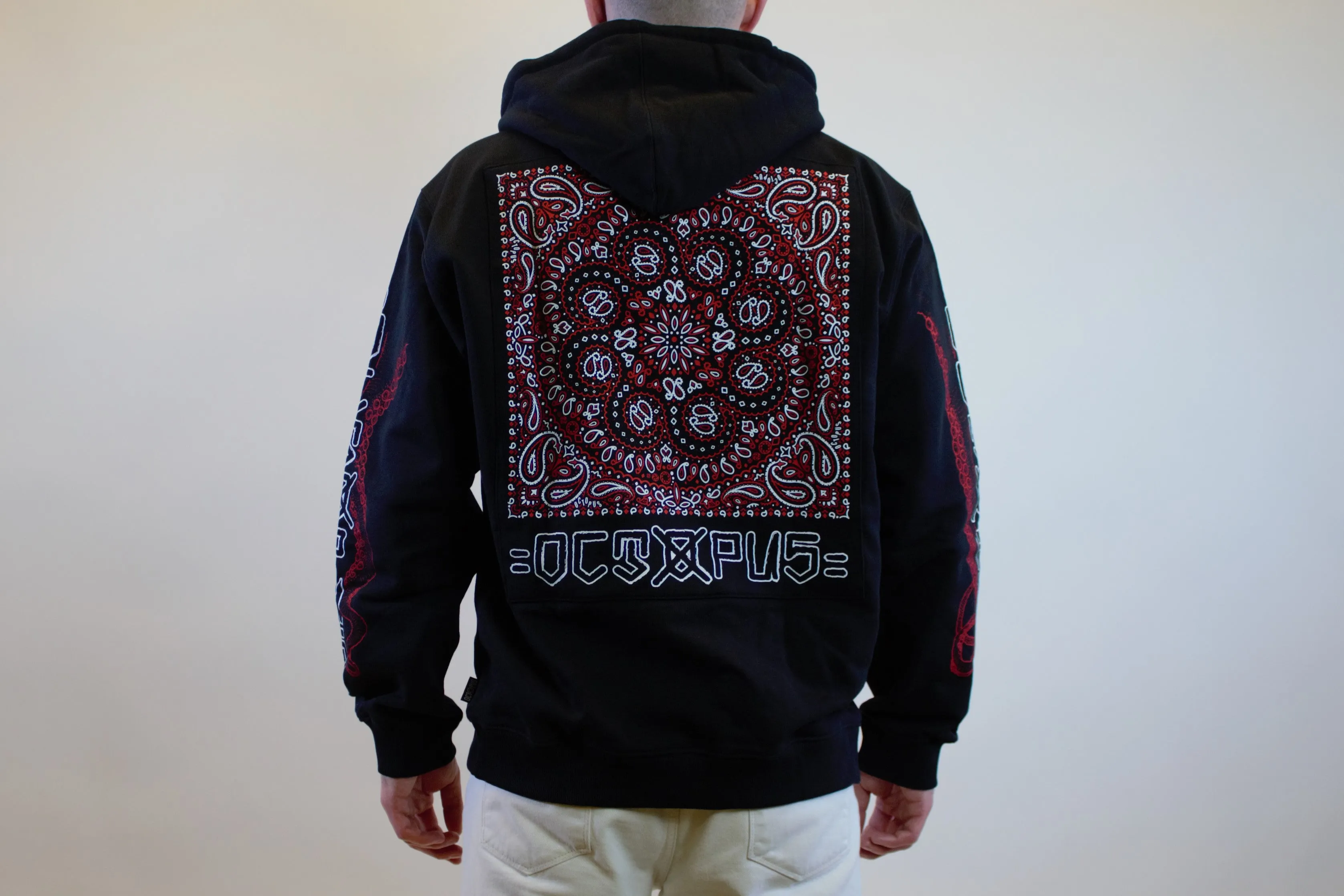 BANDANA LOGO HOODIE BLACK