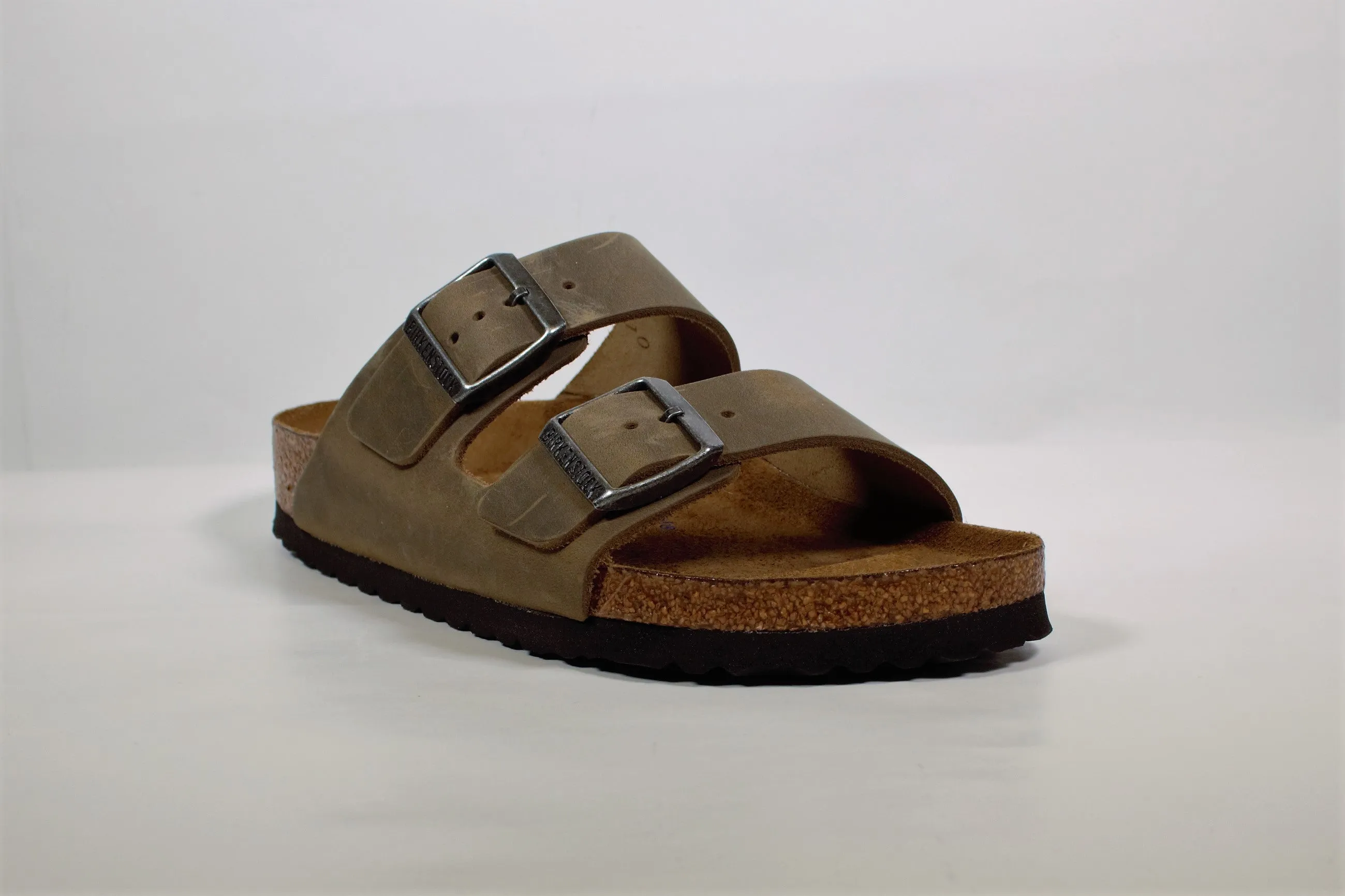 Birkenstock Arizona SFB Faded Khaki Slides