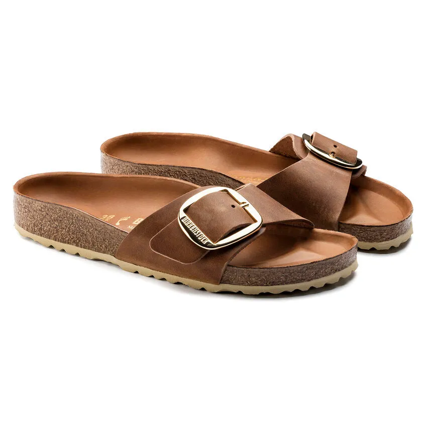 Birkenstock Madrid Big Buckle Cognac slippers