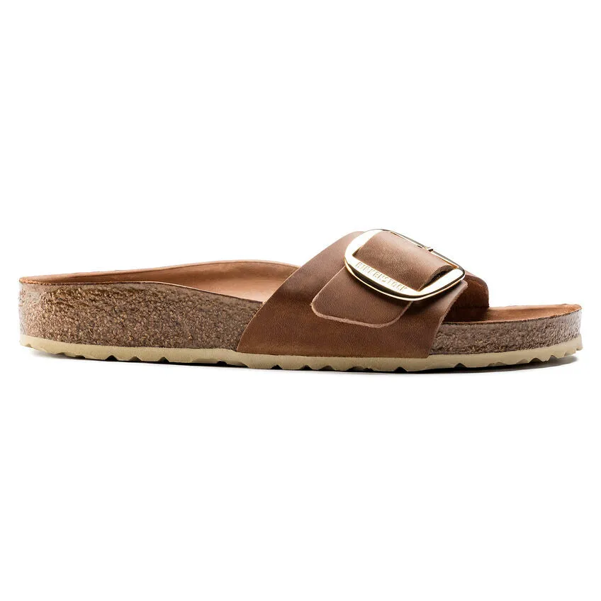 Birkenstock Madrid Big Buckle Cognac slippers