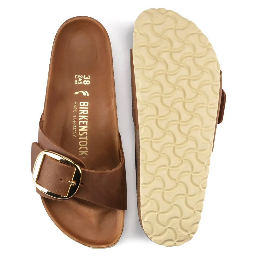 Birkenstock Madrid Big Buckle Cognac slippers