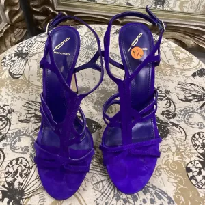 Brian Atwood Suede Strappy Heels SHOES 9.5