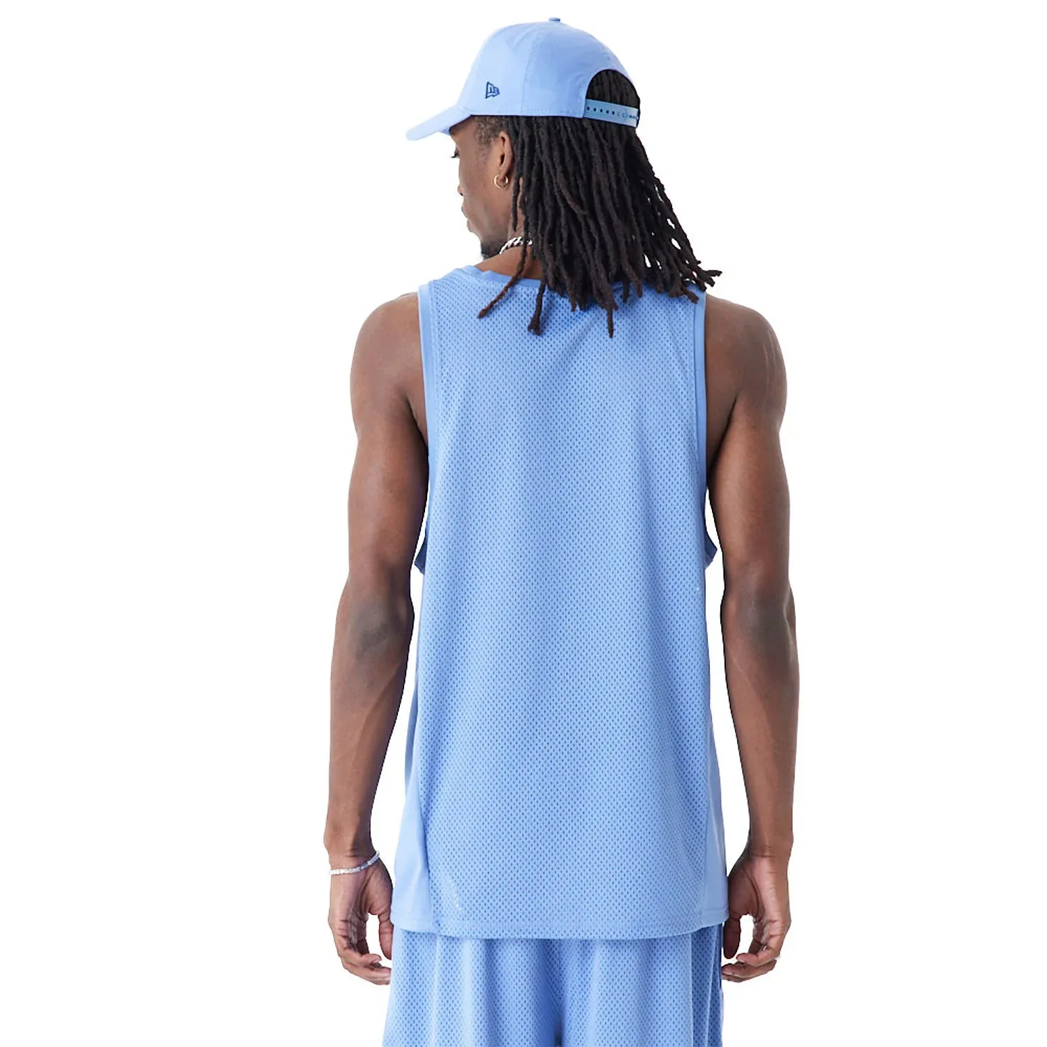 Canotta New Era Rete Arch Logo Azure Blue
