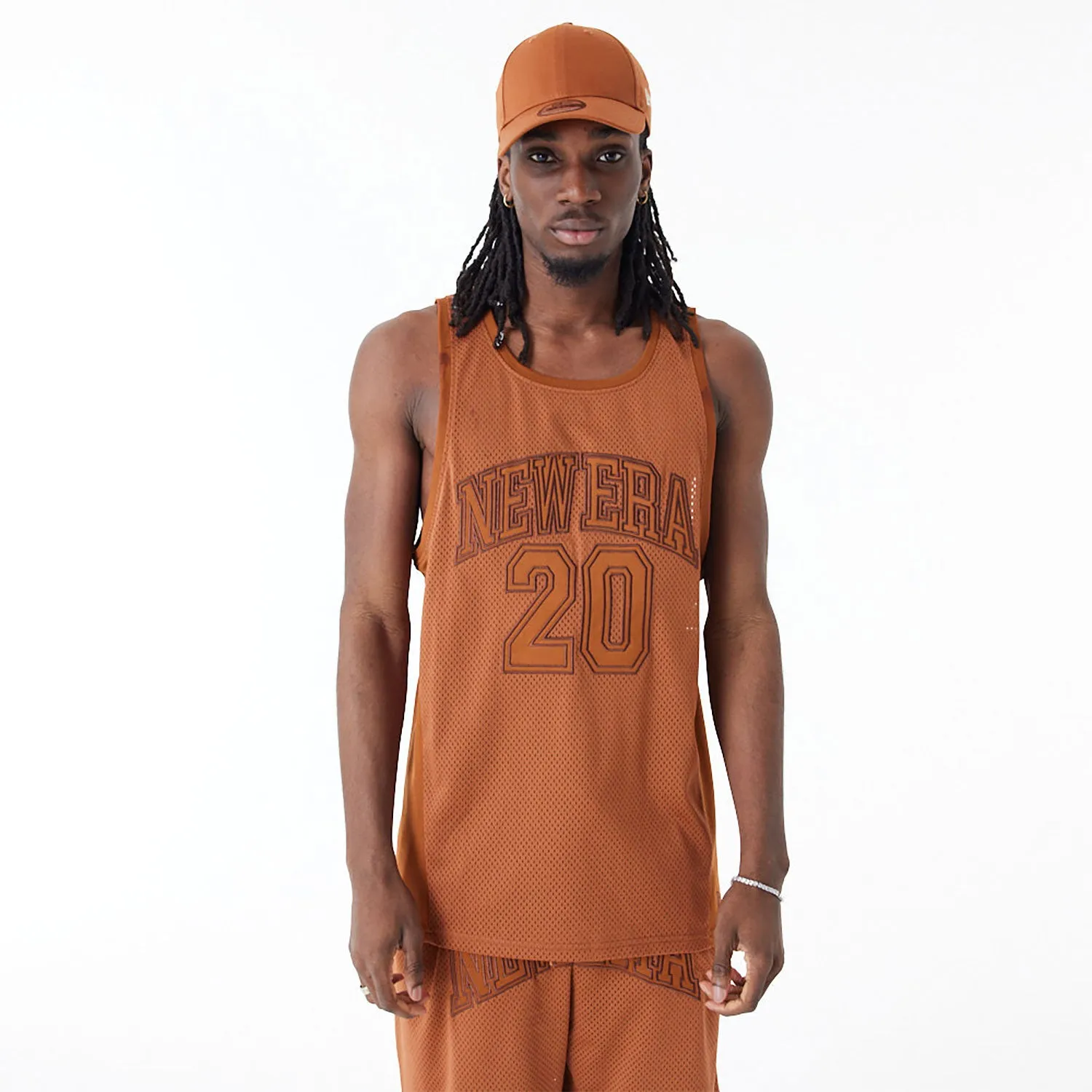 Canotta New Era Rete Arch Logo Brown