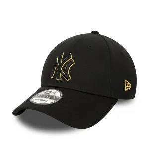 Cappello New Era 940 NY Metallic Outline BLK