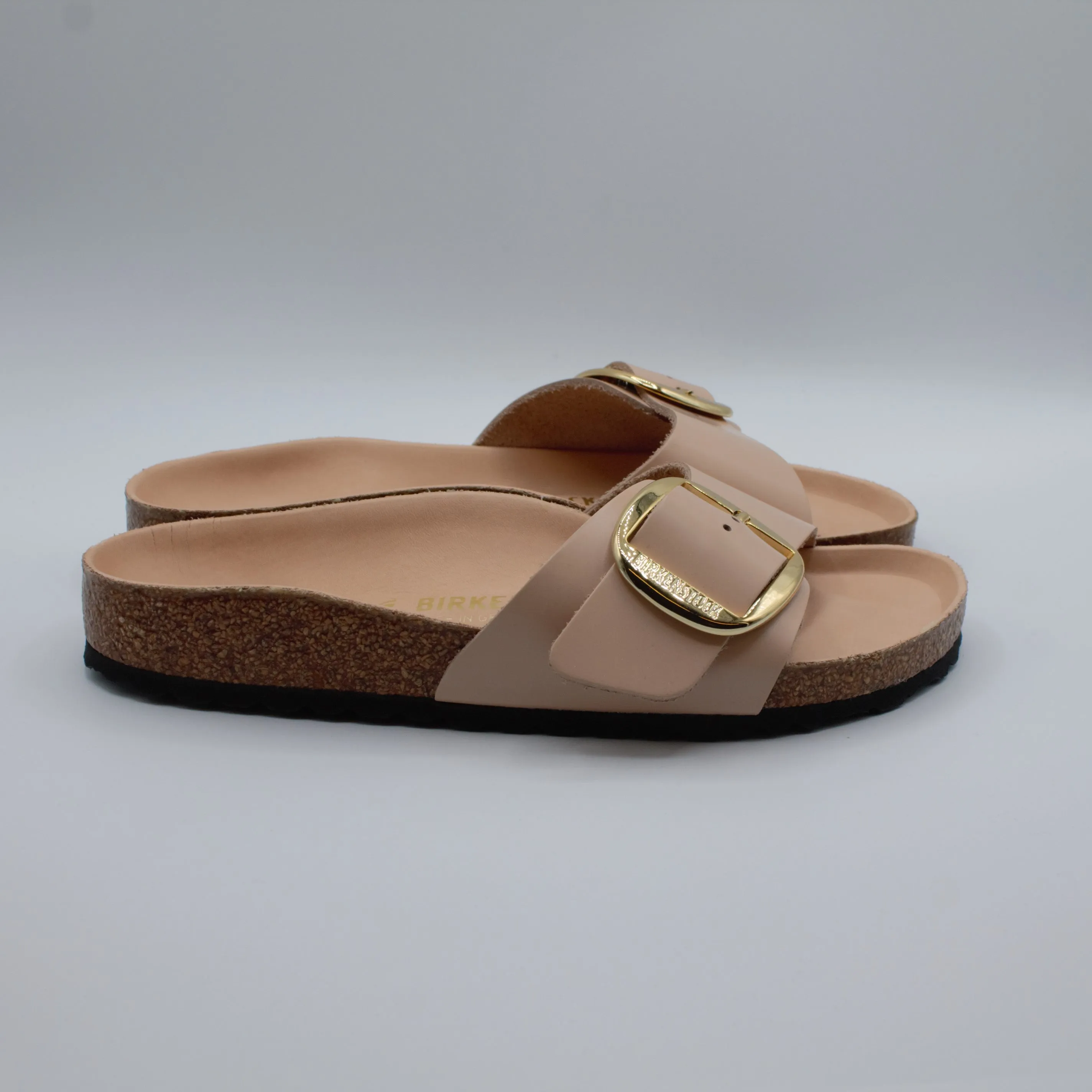 Ciabatte Birkenstock Madrid Big Buckle Shine Beige