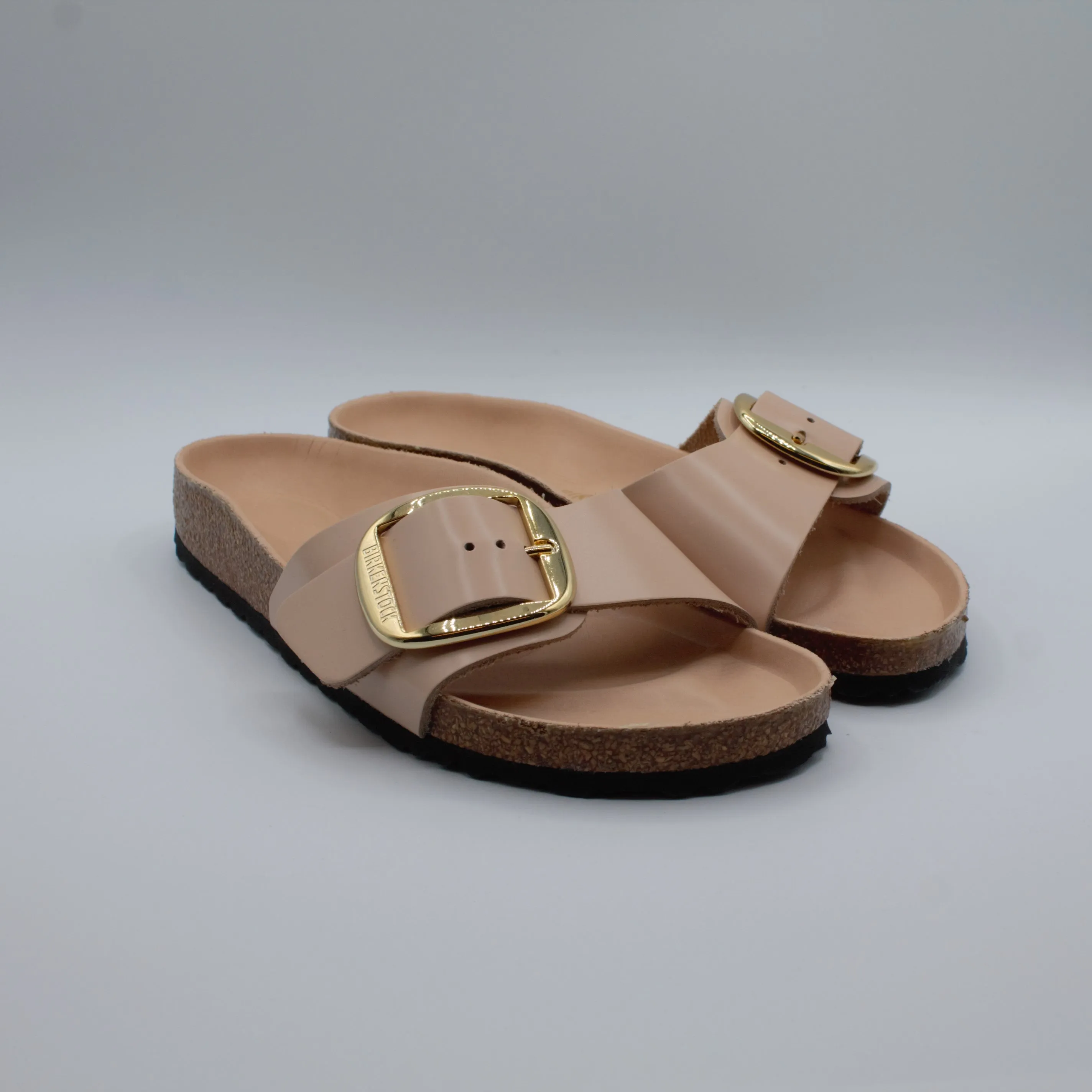 Ciabatte Birkenstock Madrid Big Buckle Shine Beige