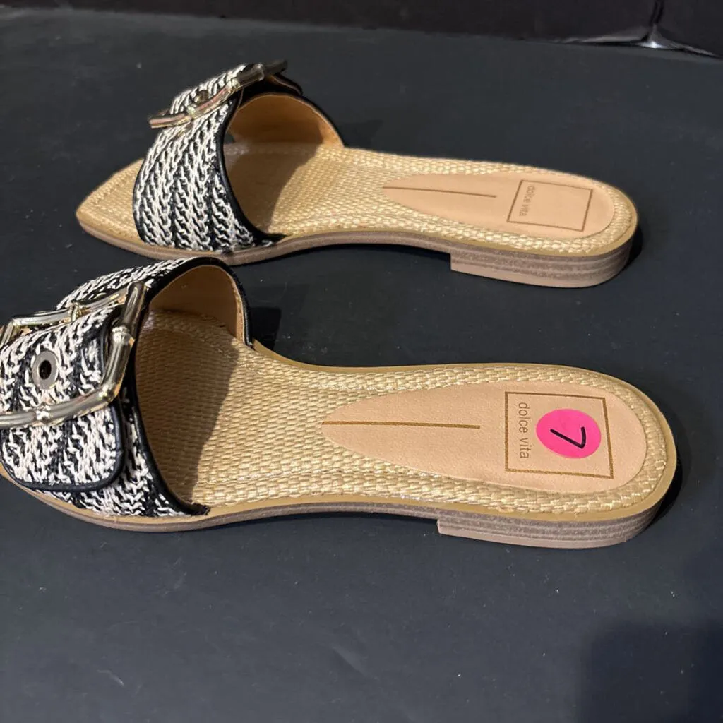 Dolce Vita Buckle Slides SHOES 7