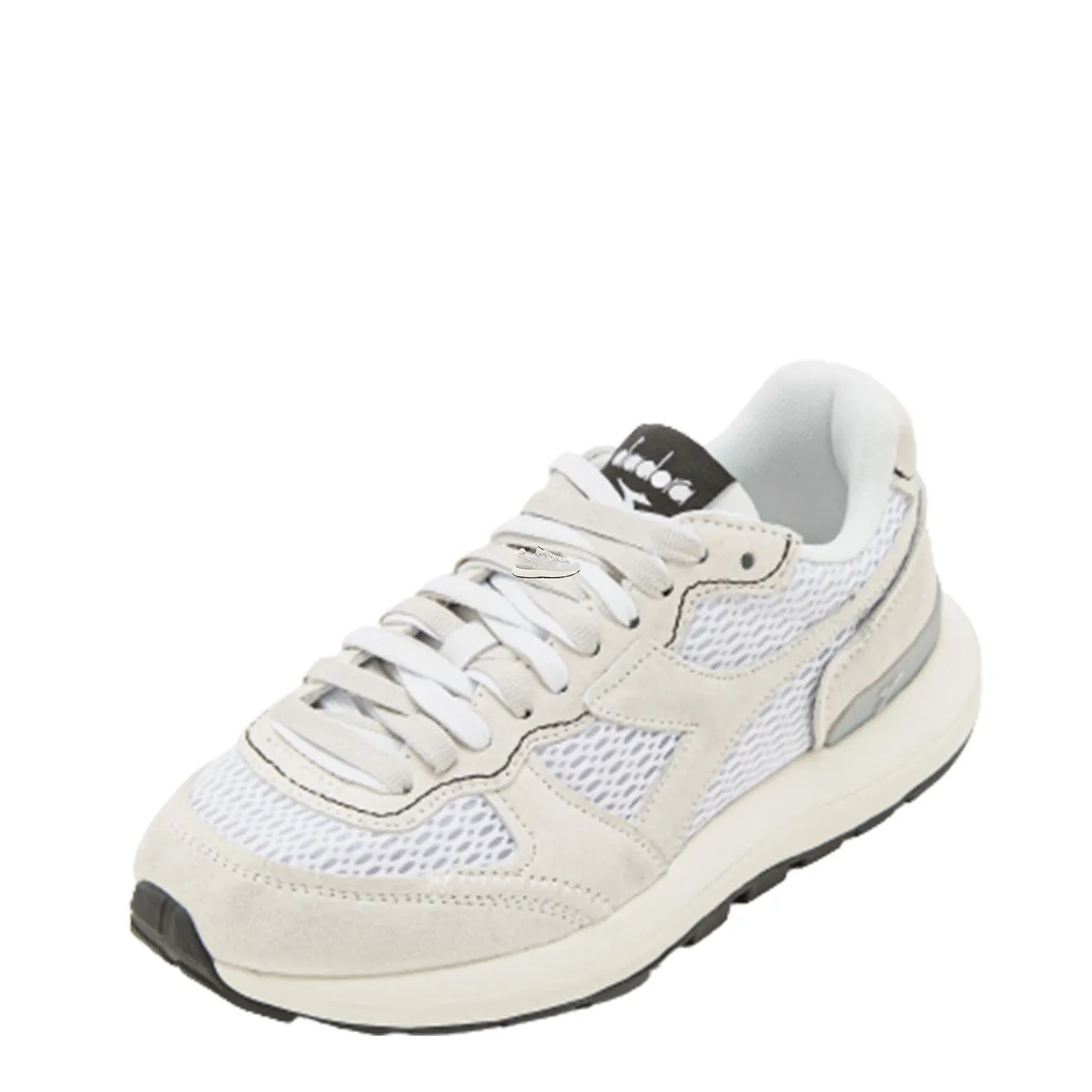 Editors Pick Diadora Women Kmaro 42 Suede Mesh Wax Trainers White / White / White  Last Few Pieces!