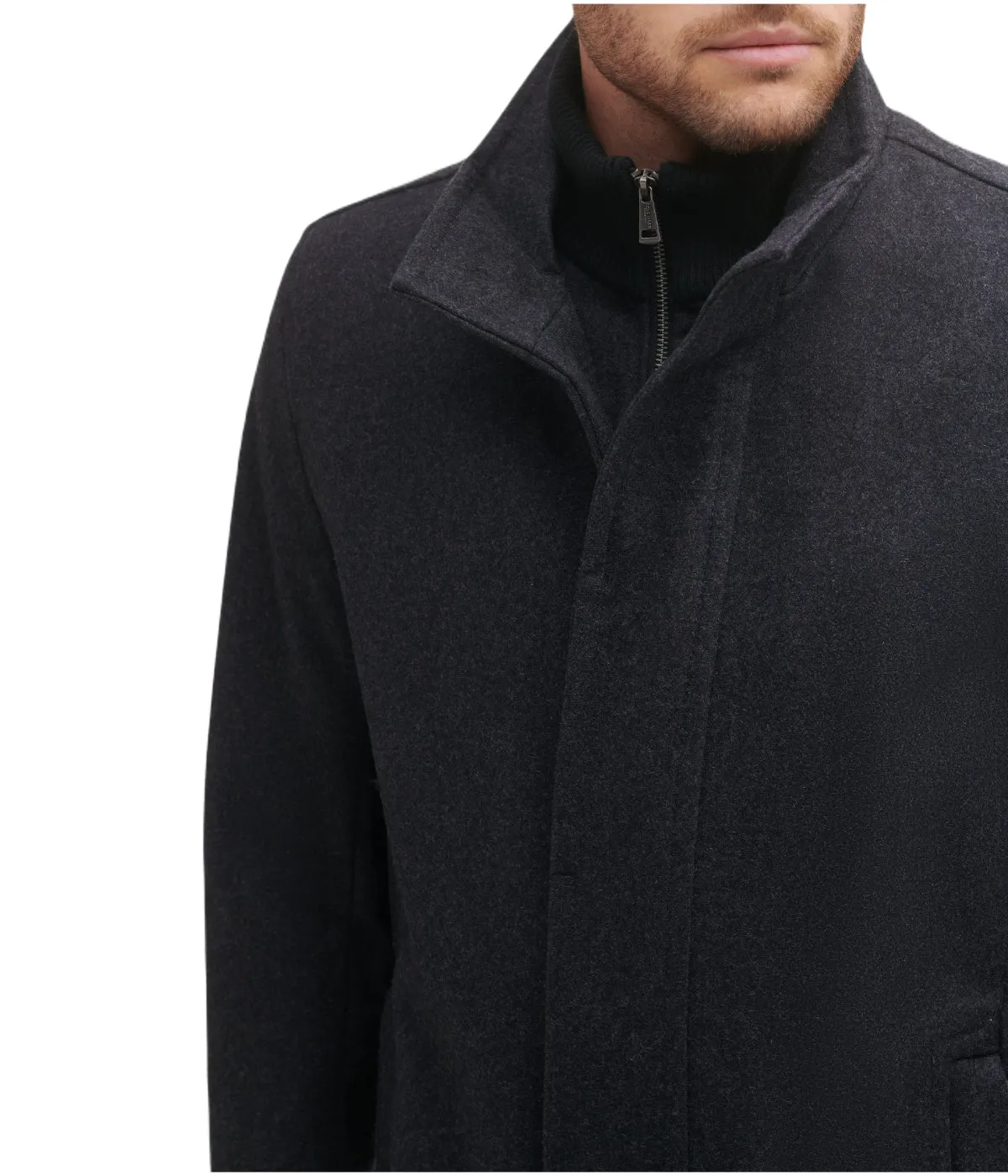 Exclusive Mens Wool Melton Coat Charcoal  Dont Miss Out!