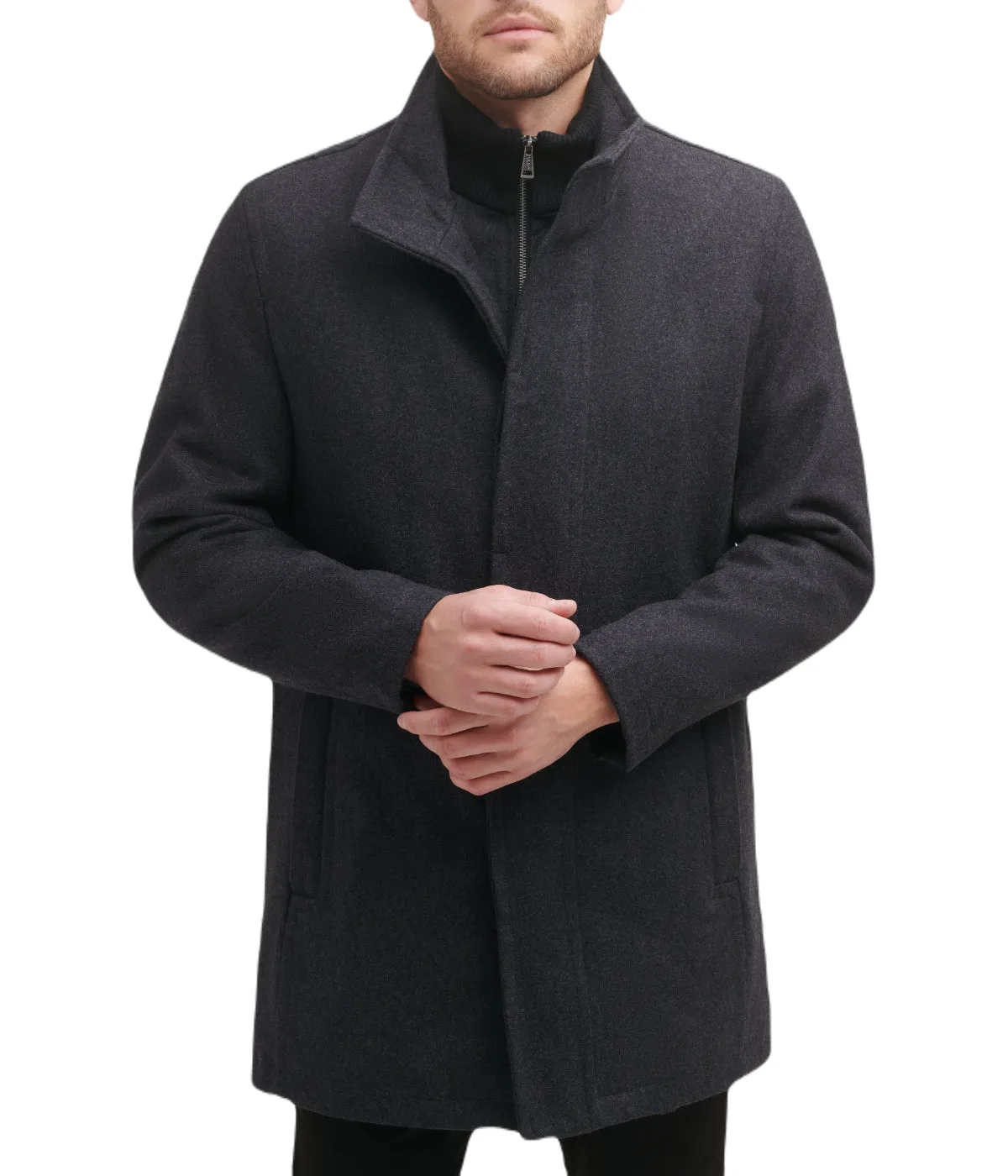 Exclusive Mens Wool Melton Coat Charcoal  Dont Miss Out!