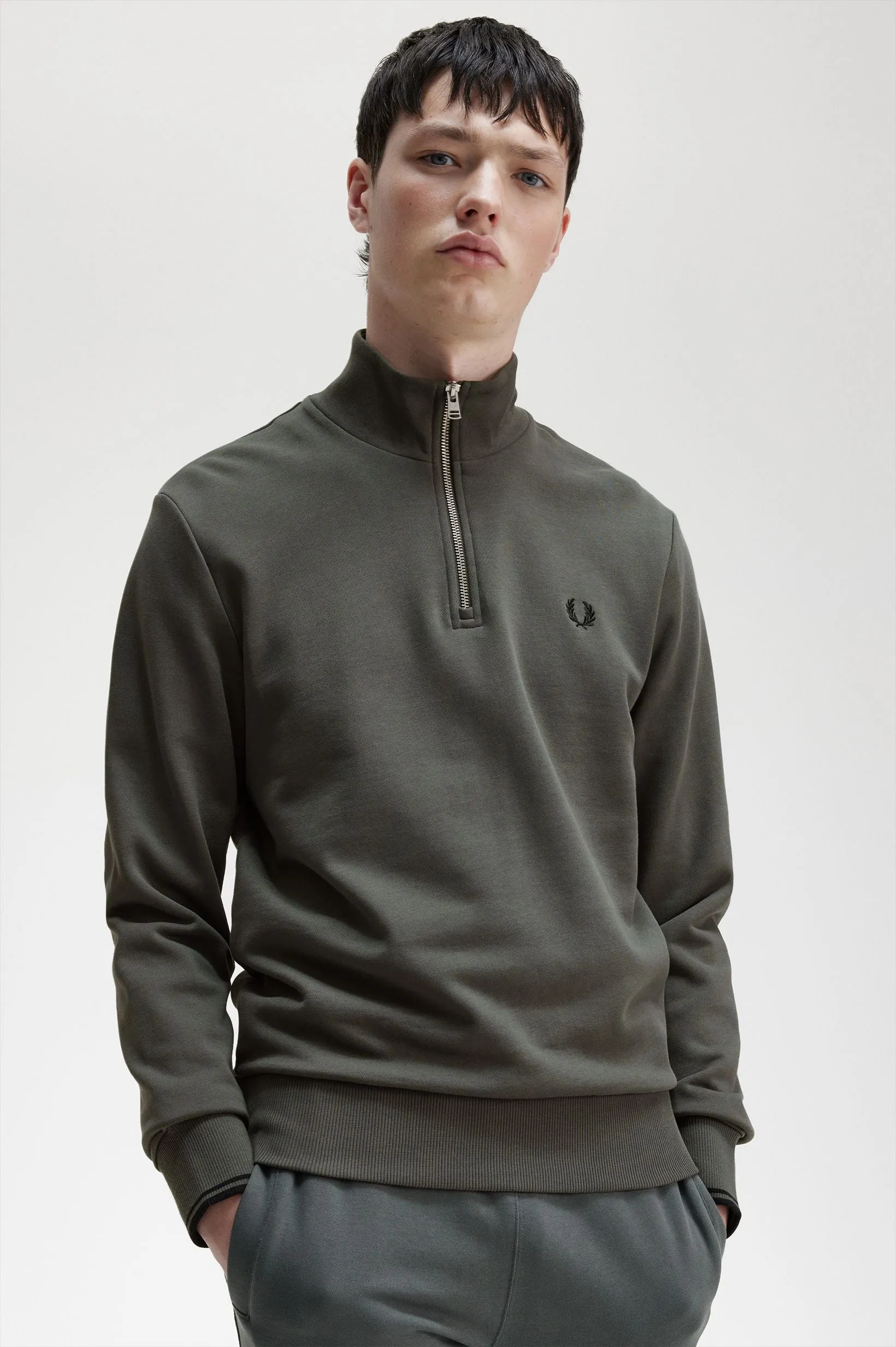 Felpa Fred Perry Half Zip Sweatshirt