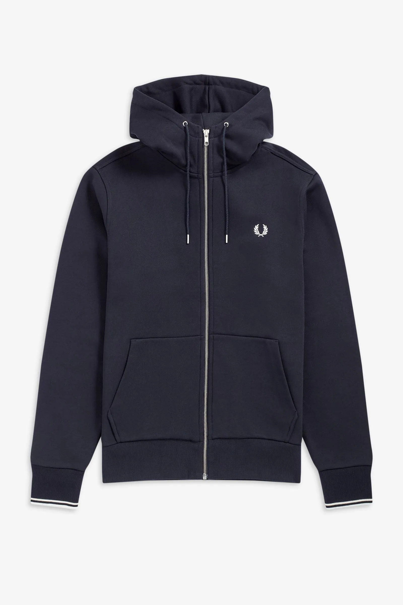 Felpa Fred Perry Hooded Zip Through Sweatshirt
