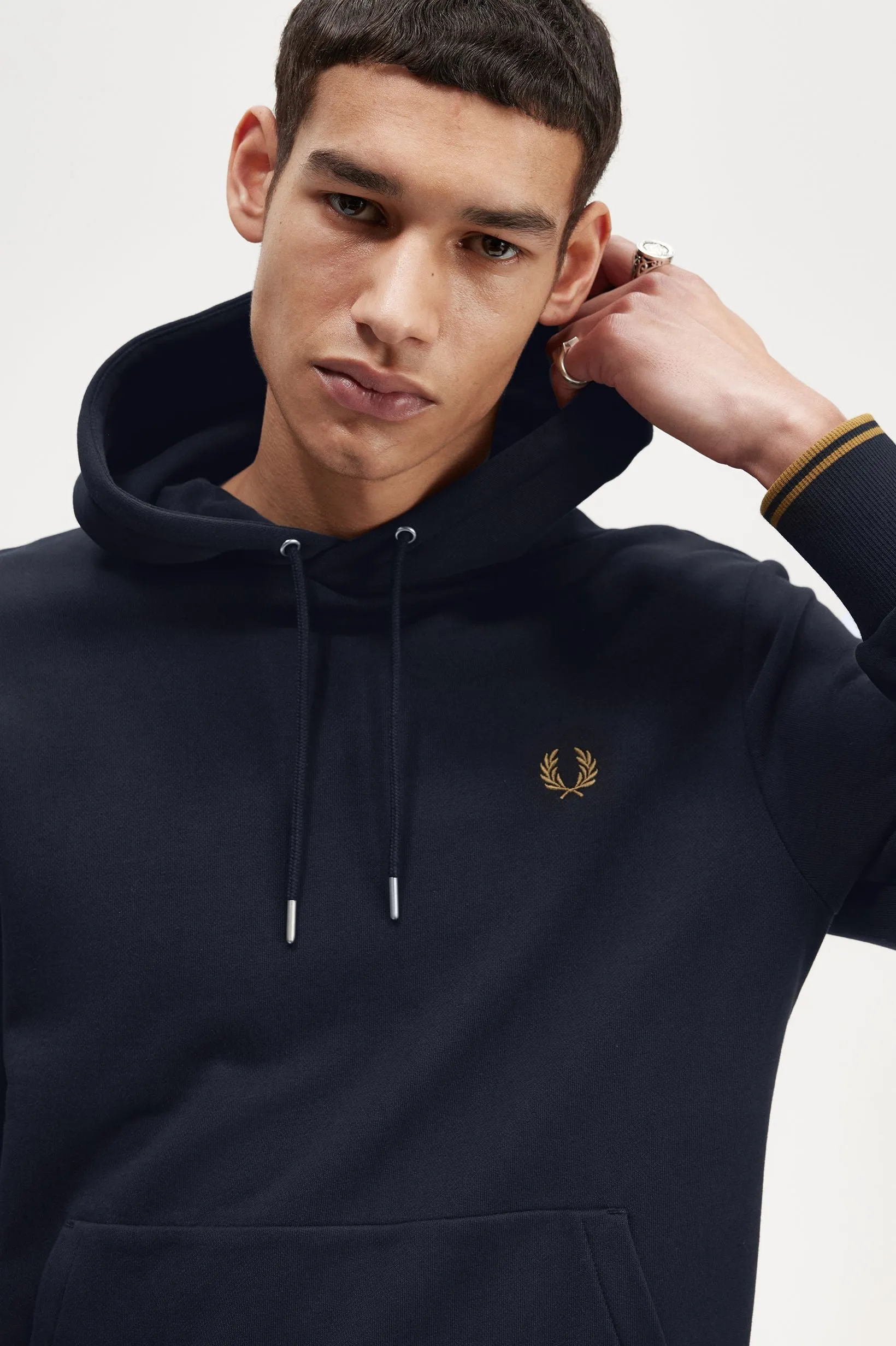 Felpa Fred Perry Tipped Hooded Sweatshirt