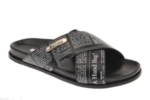 Flash Sale Cross Strap Newsprint Slide  Almost Gone!