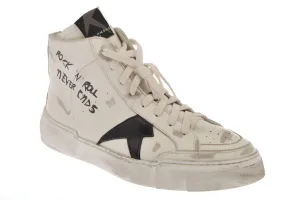 Flash Sale High Top Sneakers with Script Detail  Today Only!