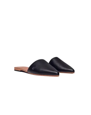 Grace Leather Slippers | Black TOGAS