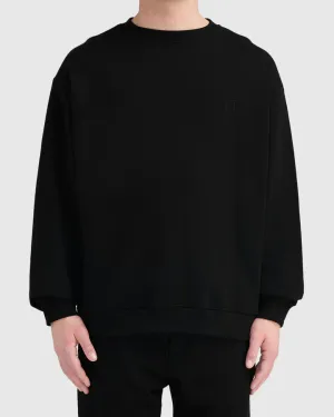 Heaven Door Round Neck Sweatshirt Black