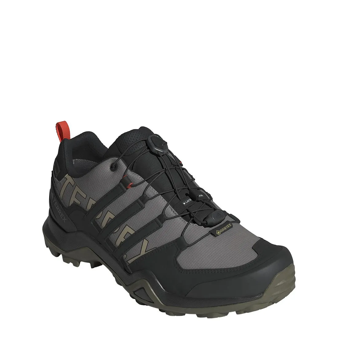 Hot Deal Adidas Terrex Swift R2 Gore-Tex Hiking Shoes Charcoal Grey / Core Black / Olive Stratus  Limited Availability!