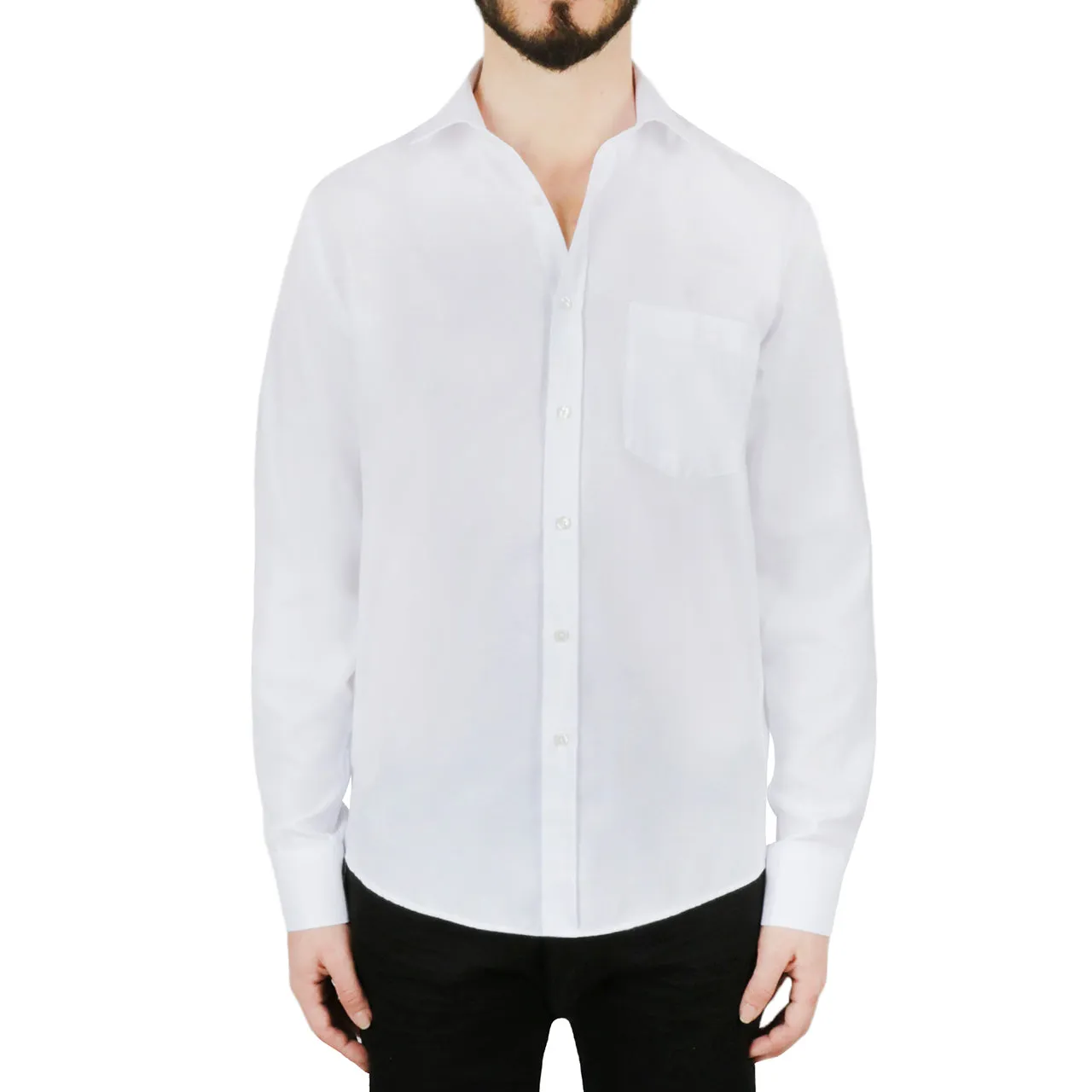 Insta-Worthy Solid White Dress Shirt  Stylish & Comfortable
