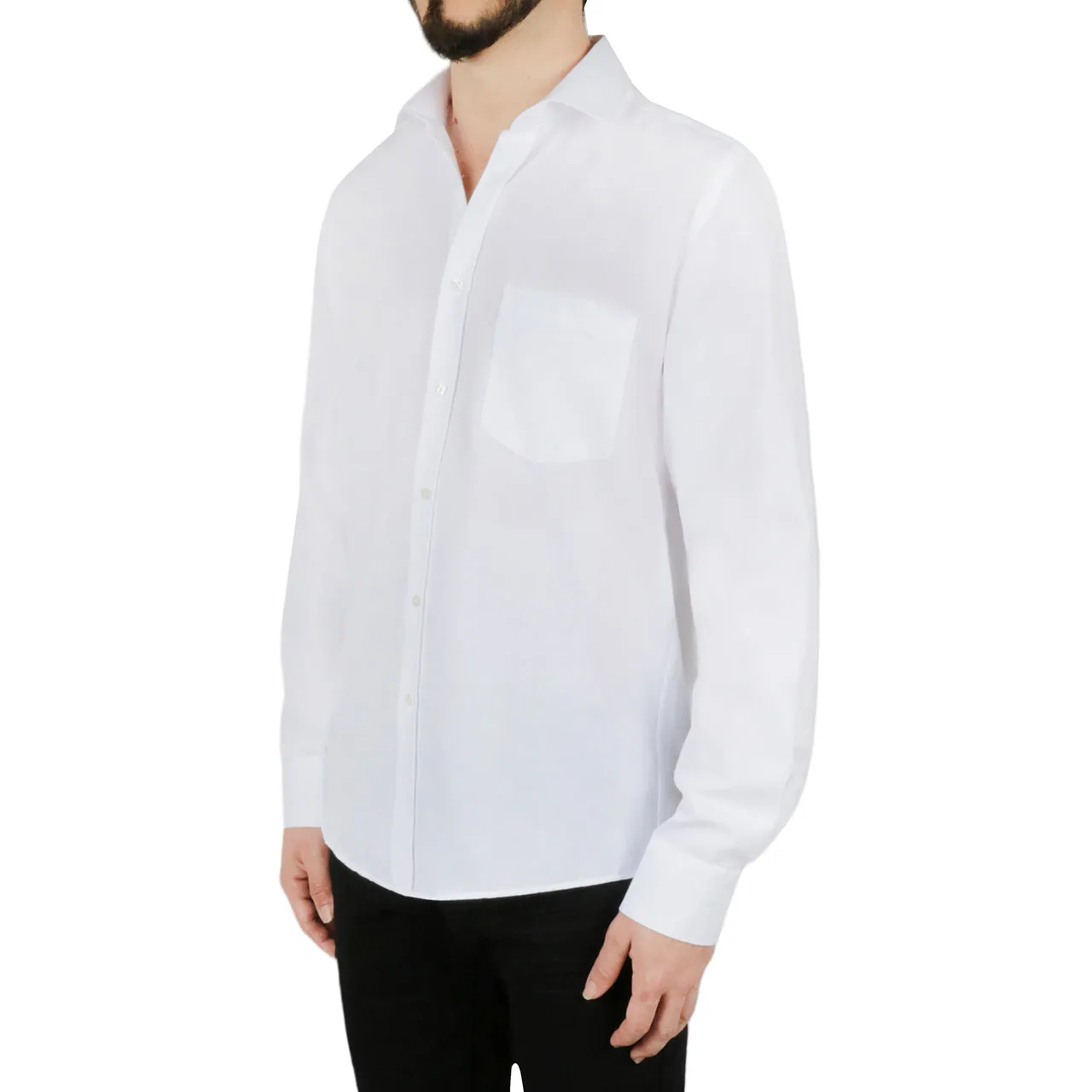 Insta-Worthy Solid White Dress Shirt  Stylish & Comfortable