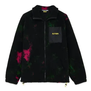 Iuter Tie Dye Fur Zip Neck Sweatshirt