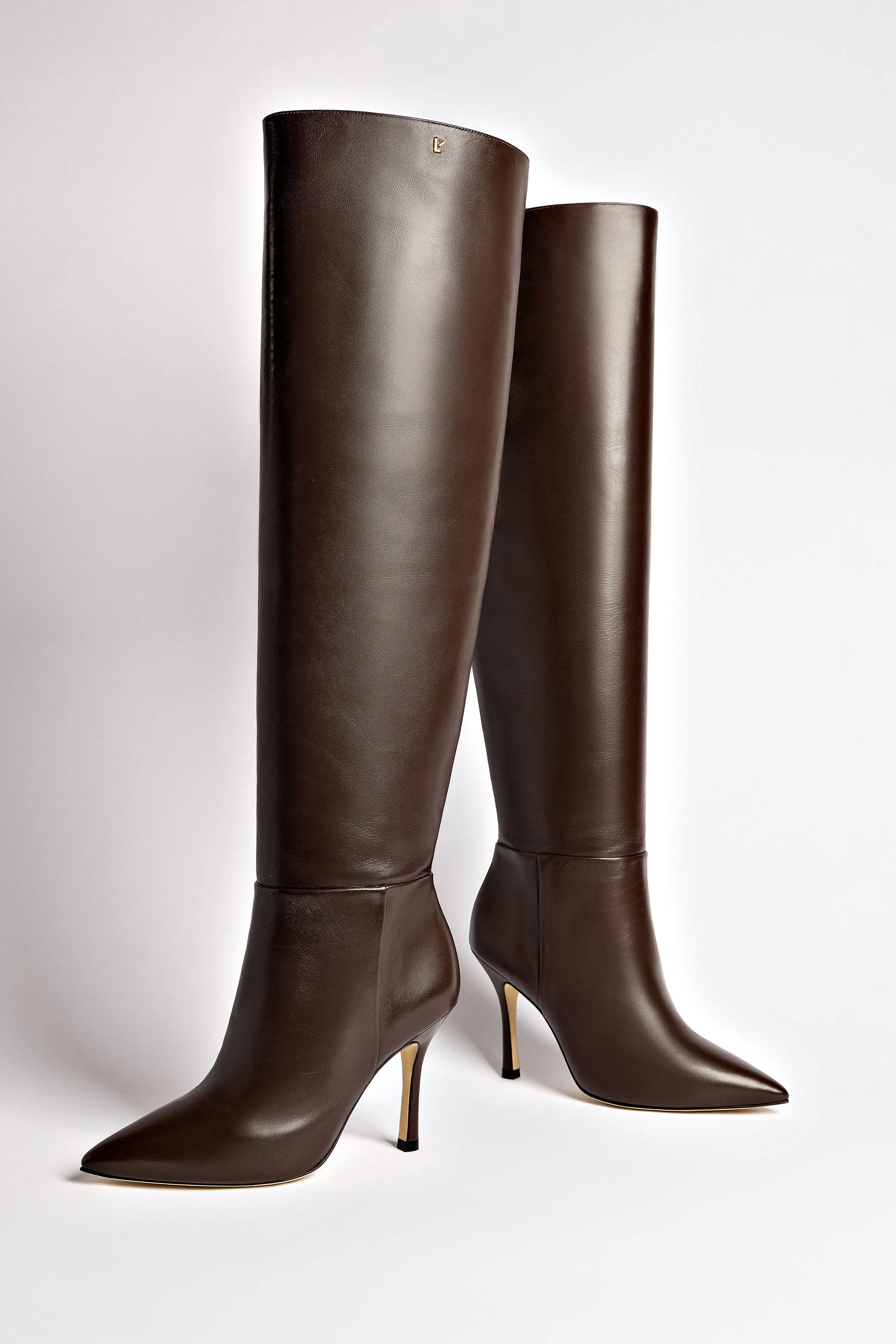 Kate Hi Boot In Brown Leather