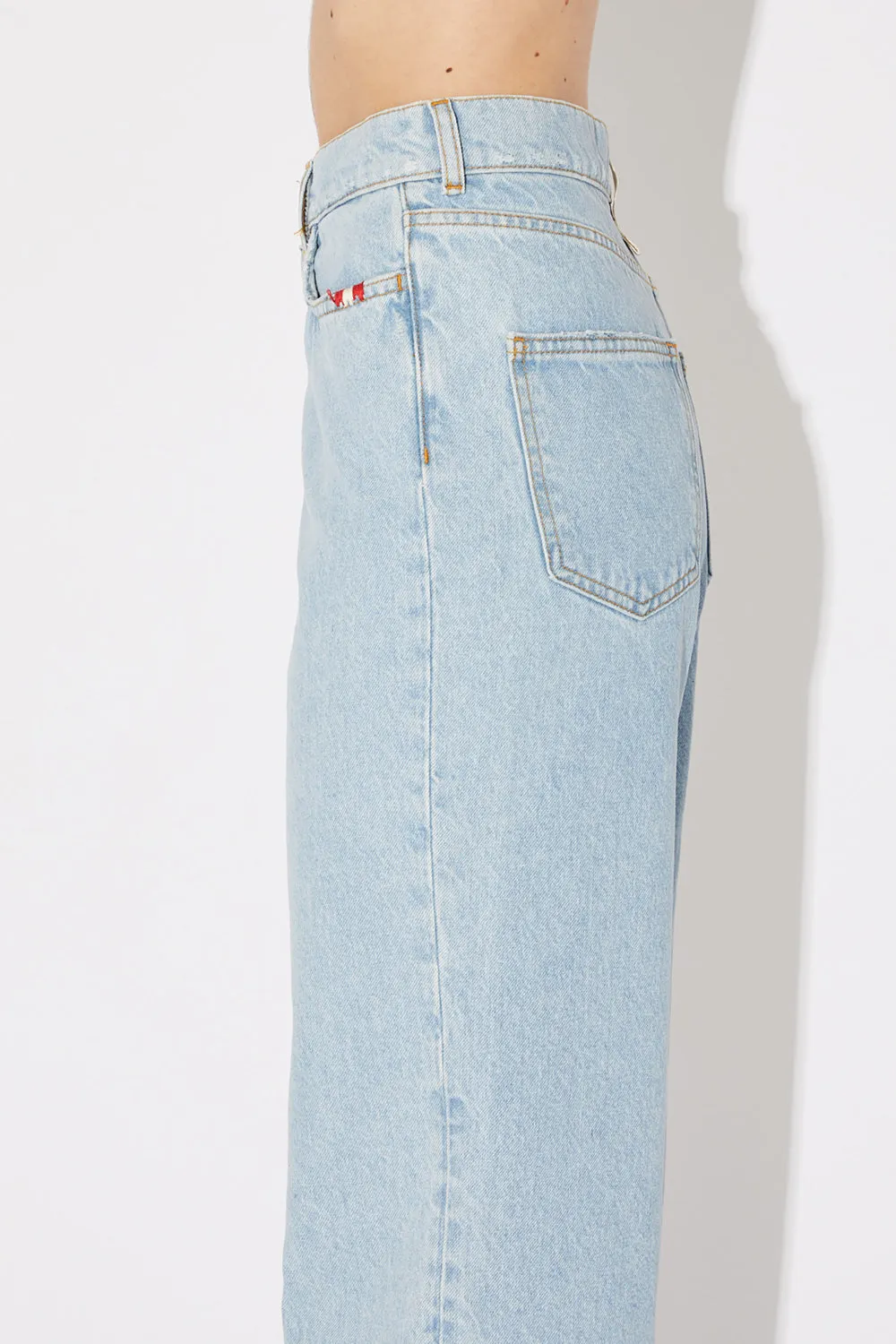 Pantalone Amish Jenny Broken Bleach Denim