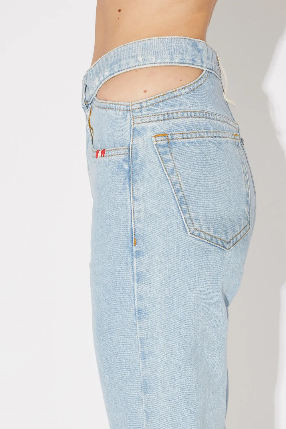 Pantalone Amish Lorena Broken Bleach Denim