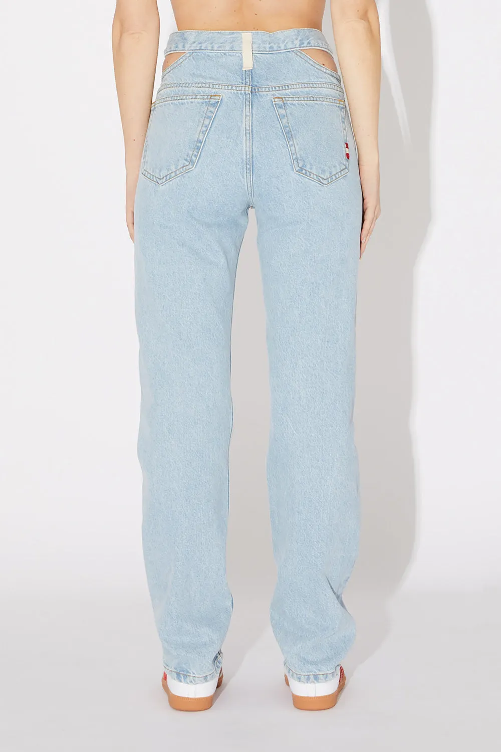 Pantalone Amish Lorena Broken Bleach Denim