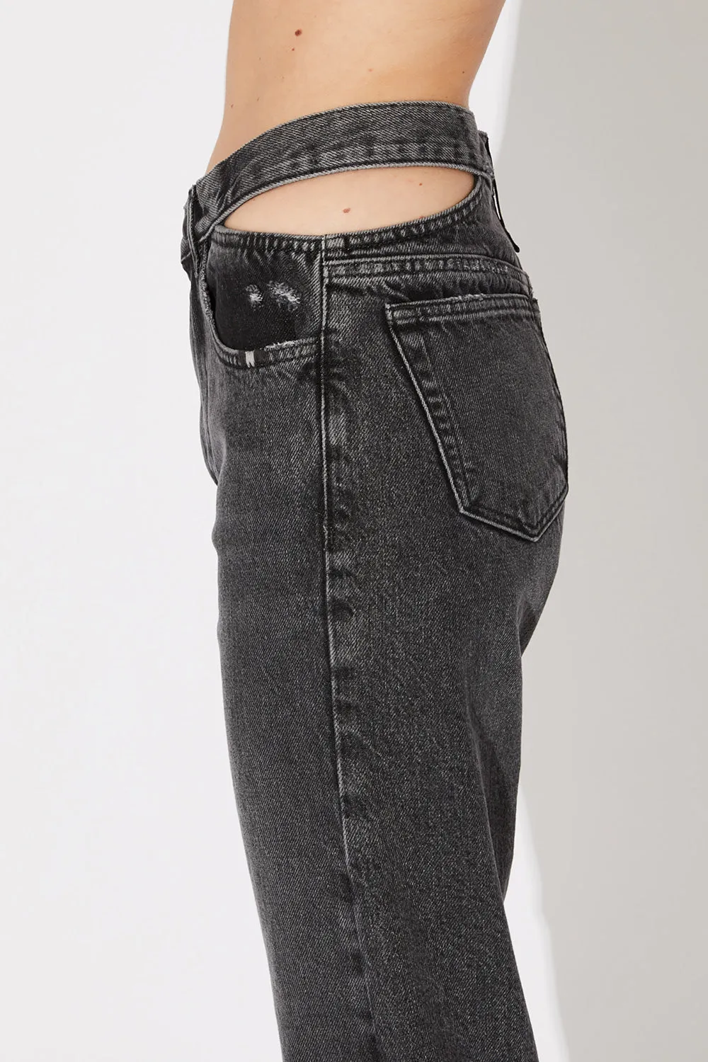 Pantalone Amish Lorena Graphite Denim Black