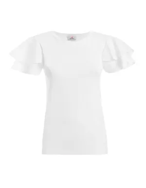 RIBBED T-SHIRT WITH VOLULANT