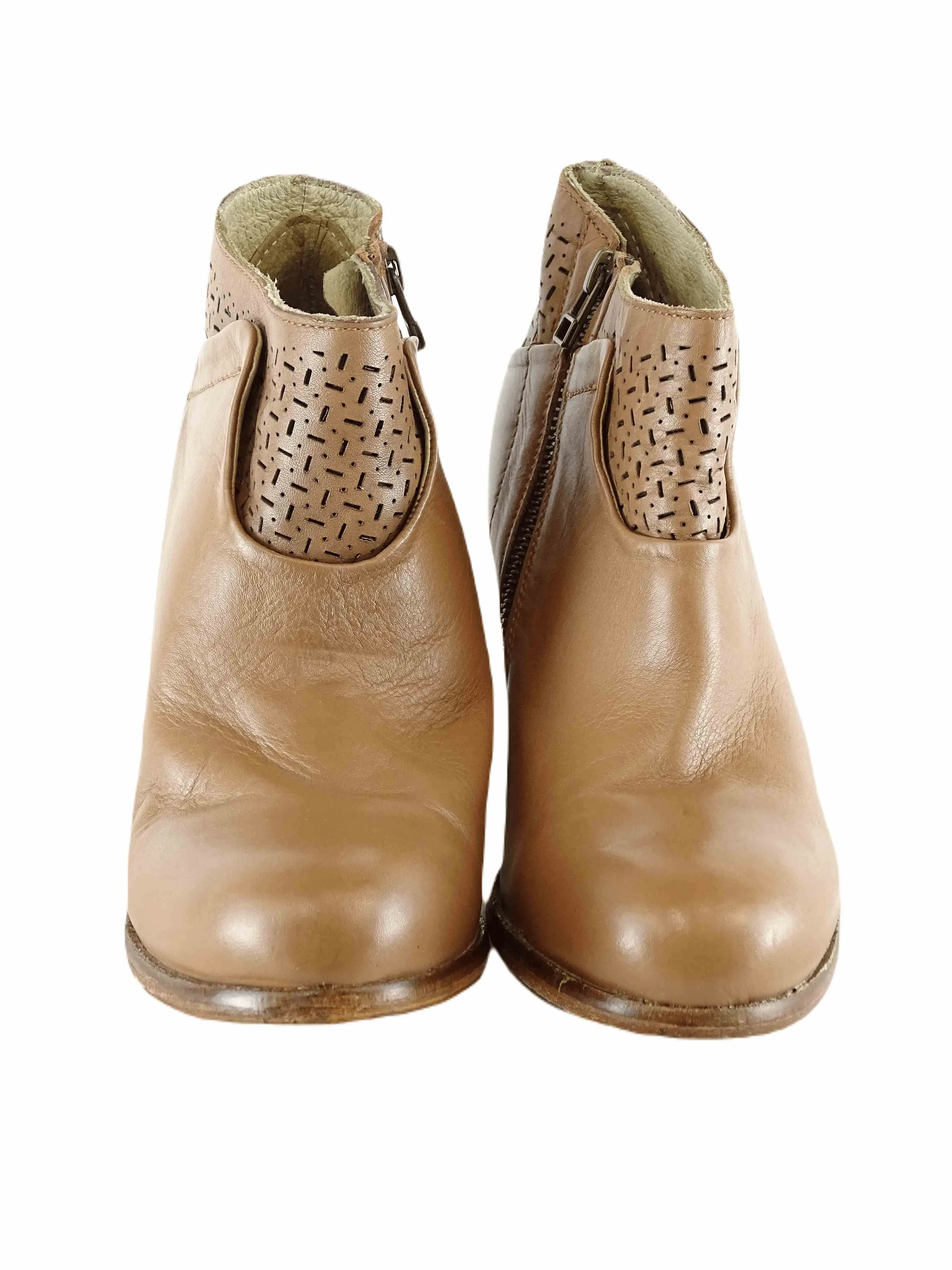 RMK Brown Leather Ankle Boots 37