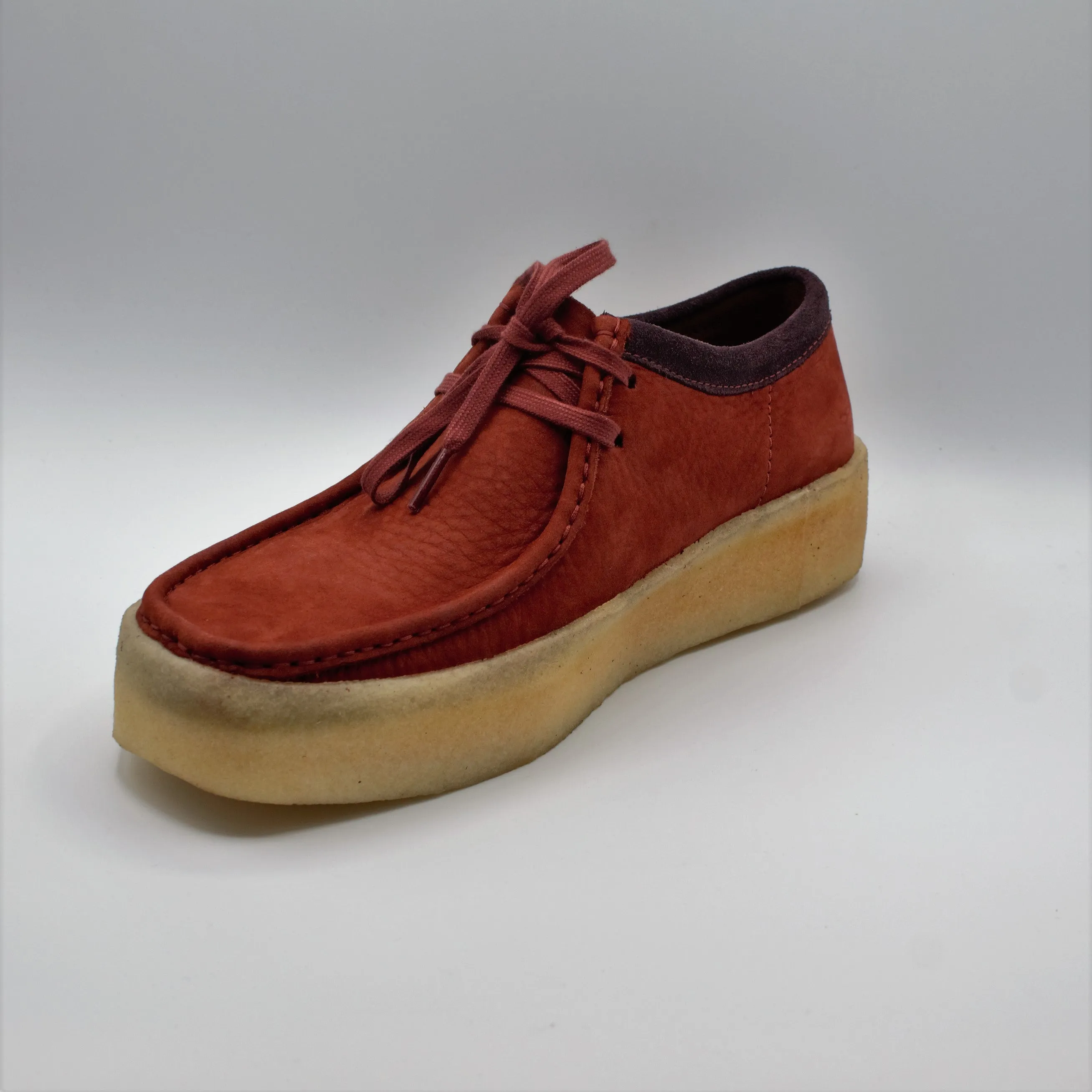 Scarpe Clarks Wallabee Cup Burgundy Nubuck