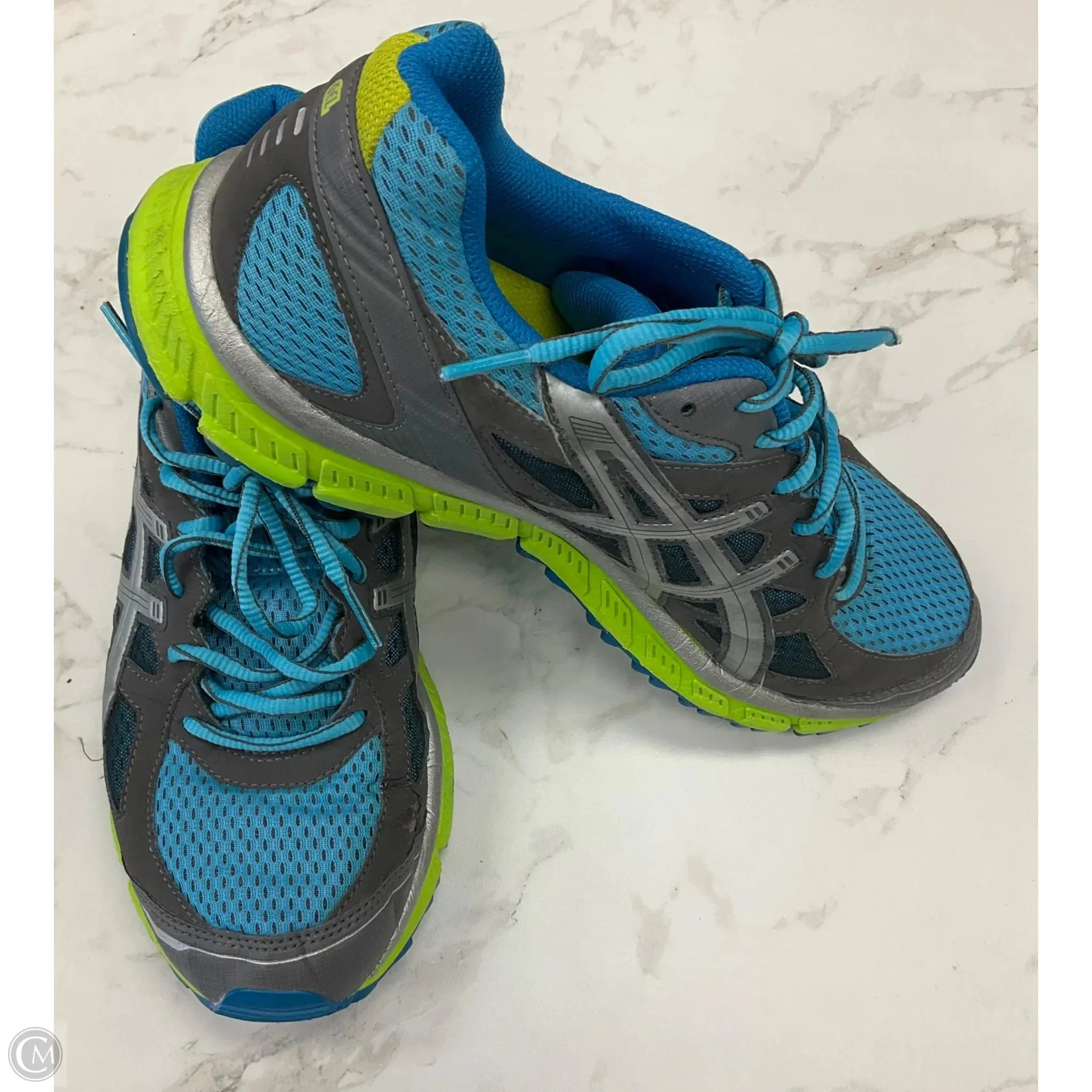 Shoes Athletic By Asics In Blue & Grey, Size: 9.5