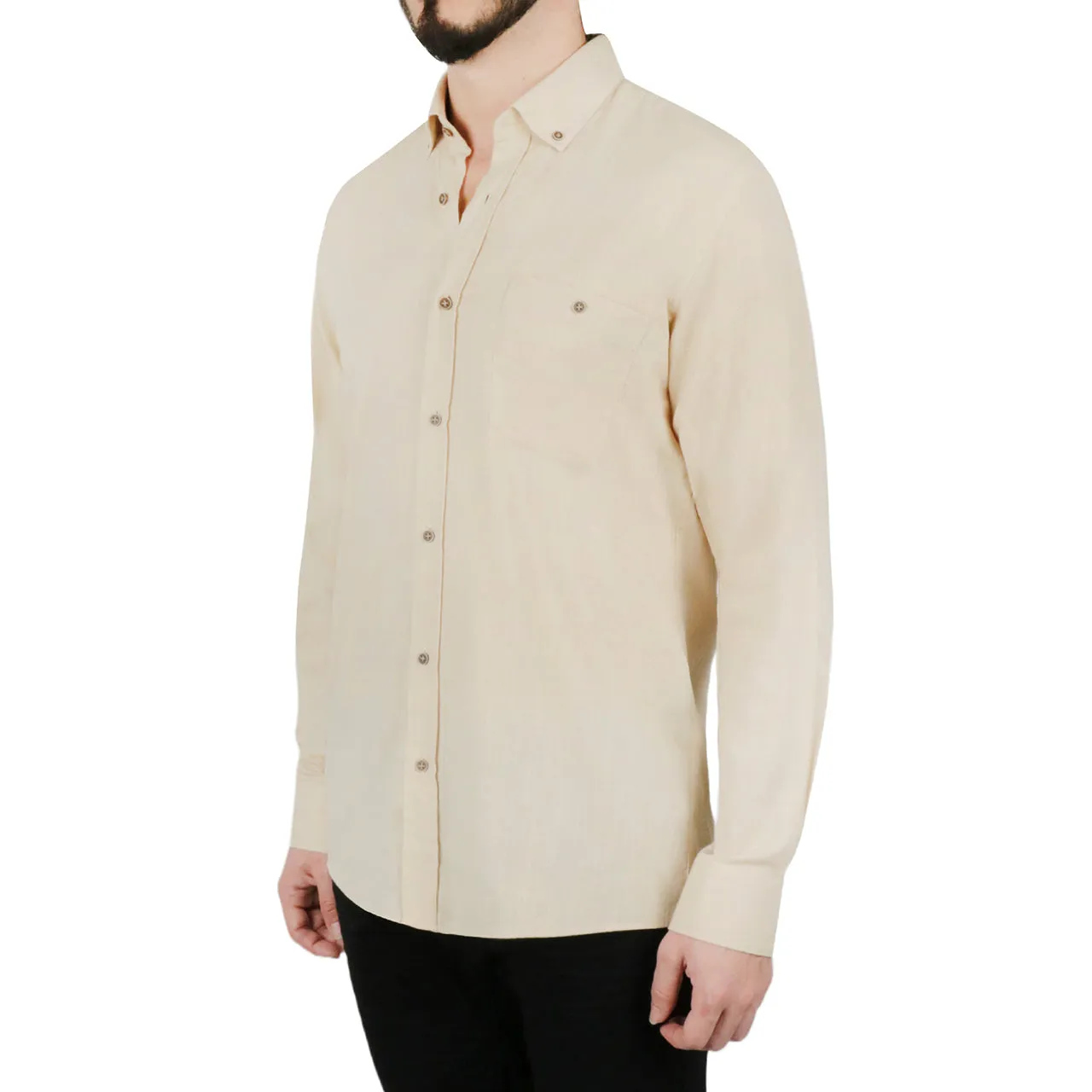 Top Rated Solid Beige Dress Shirt  Last Few Pieces!