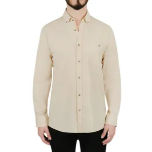 Top Rated Solid Beige Dress Shirt  Last Few Pieces!