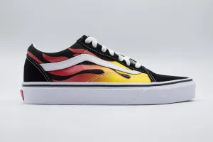 UA OLD SKOOL (FLAME)BLACK/BLACK/TR WHT