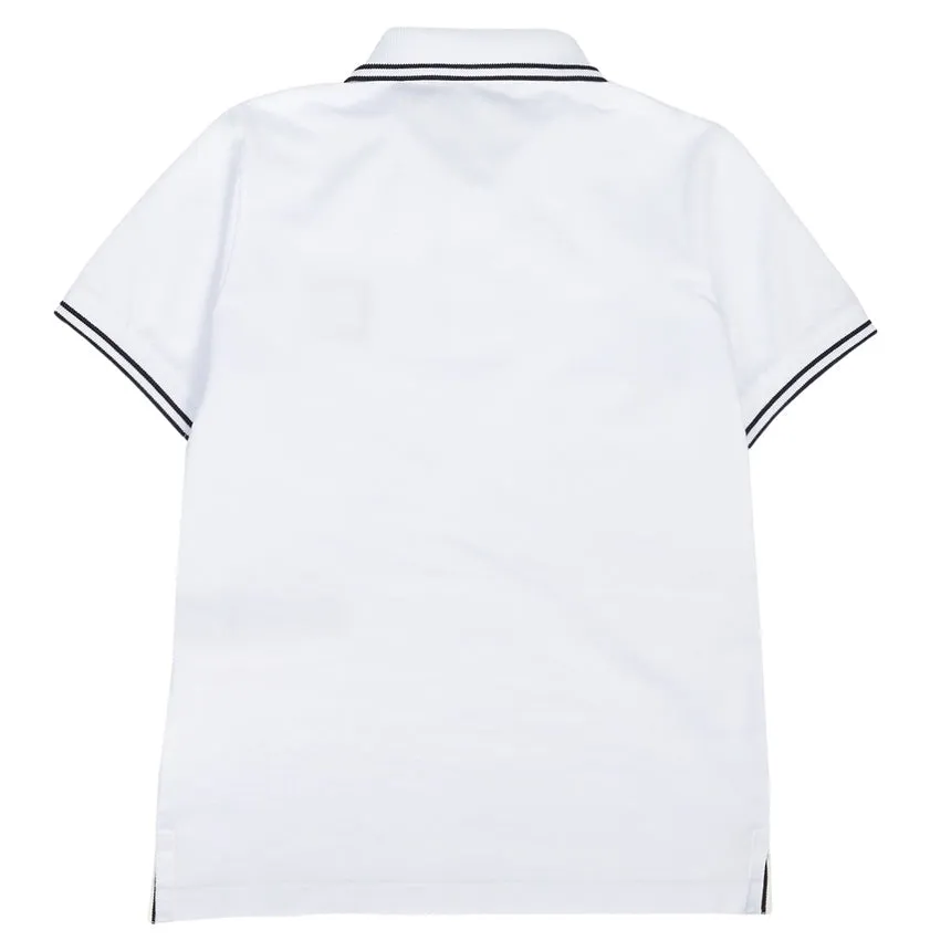 White Logo Polo