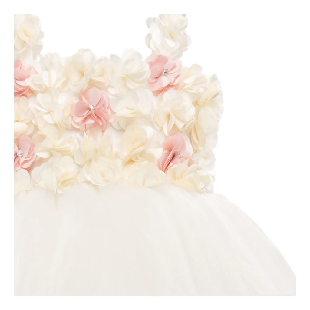 White Rose Campanula Dress