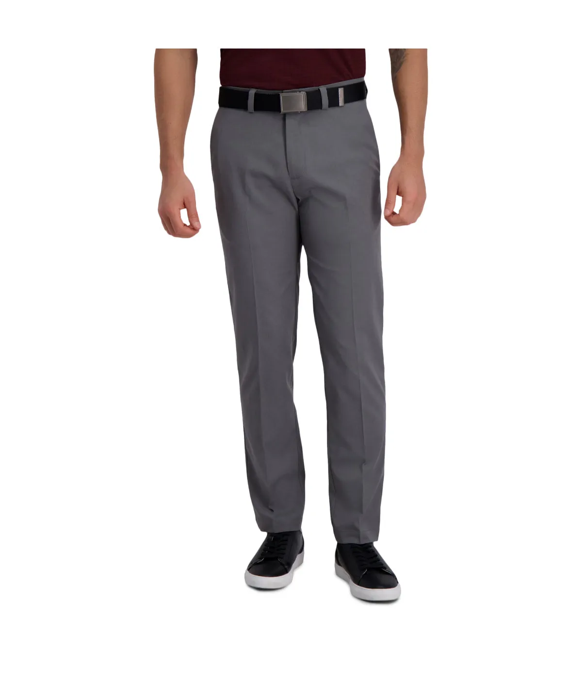 Worth Every Penny Haggar Men's Cool Right Performance Flex Pant-Straight Fit Heather Grey  Last Few Pieces!